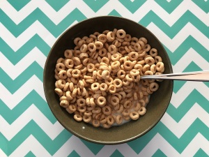 a bowl of Cheerios cereal